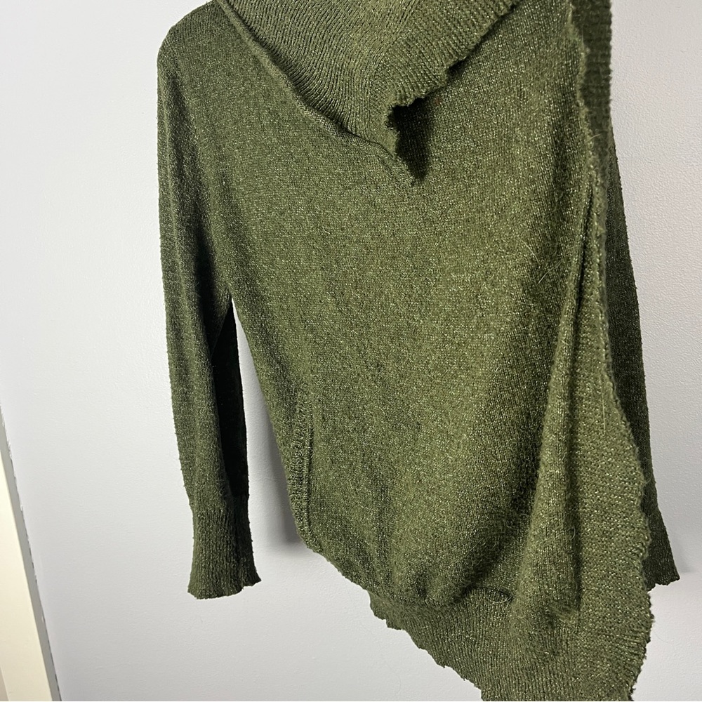 Green waterfall open cardigan - Picture 3 of 6